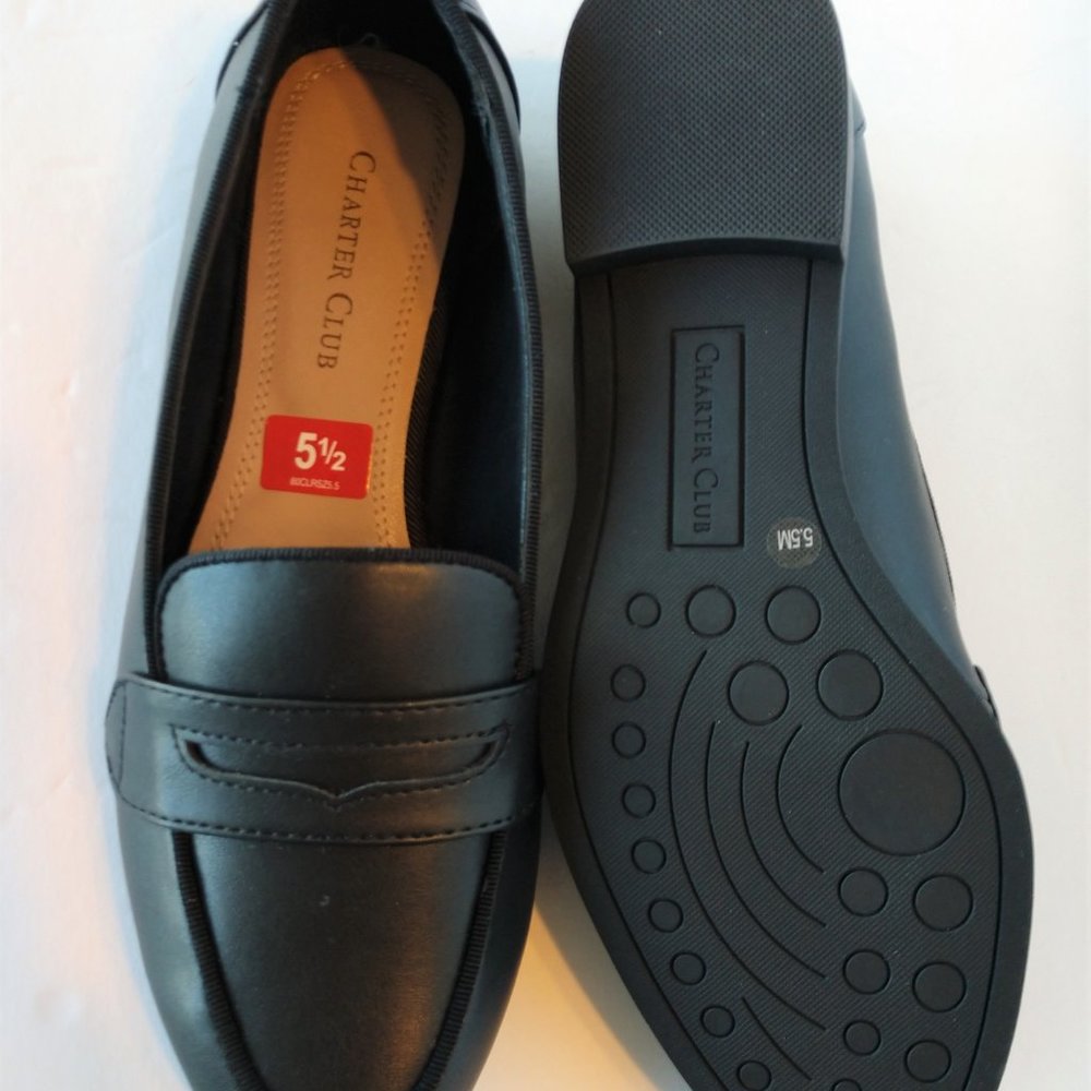 Charter Club Black Loafers Women's Size 5.5 M New In Box - Picture 9 of 16